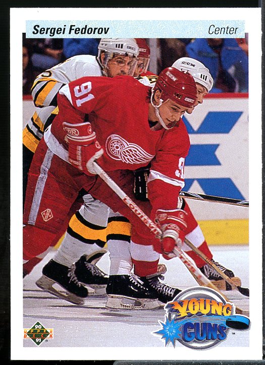 Sergei Fedorov YG Rookie Card 1990-91 Upper Deck #525  Image 1