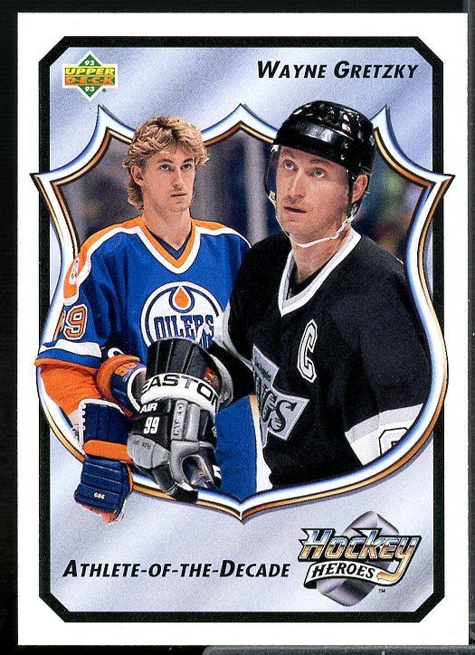 Athlete-Of-The-Decade Card 1992-93 Upper Deck Wayne Gretzky Heroes #16  Image 1