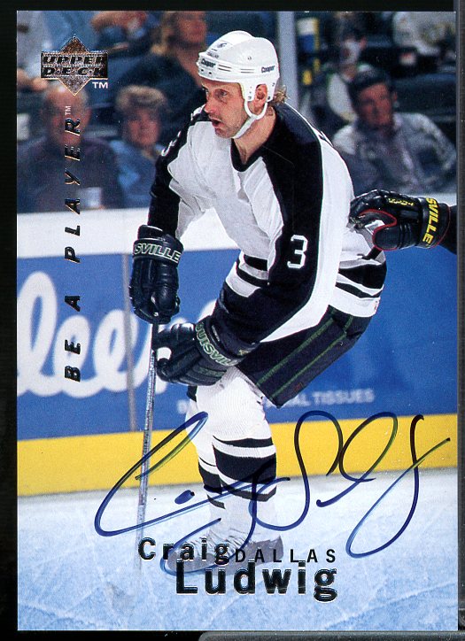 Craig Ludwig Card 1995-96 Be A Player Autographs #S128  Image 1