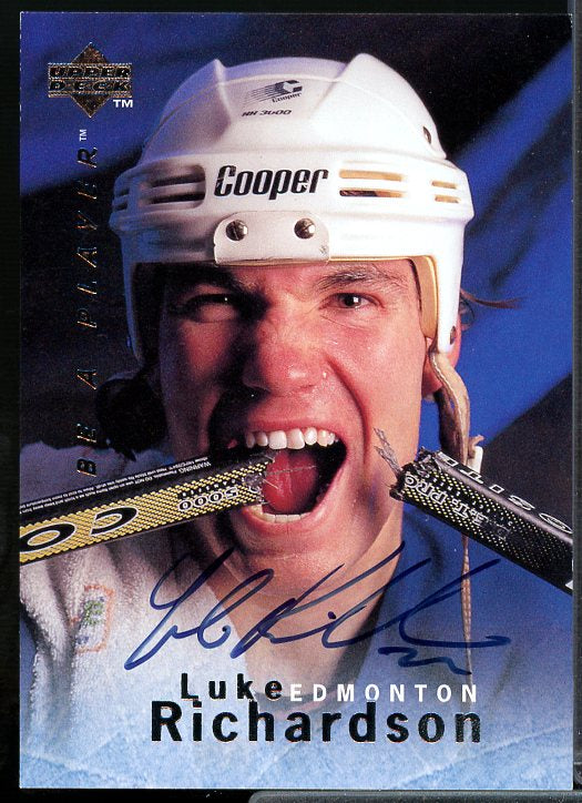 Luke Richardson Card 1995-96 Be A Player Autographs #S70  Image 1