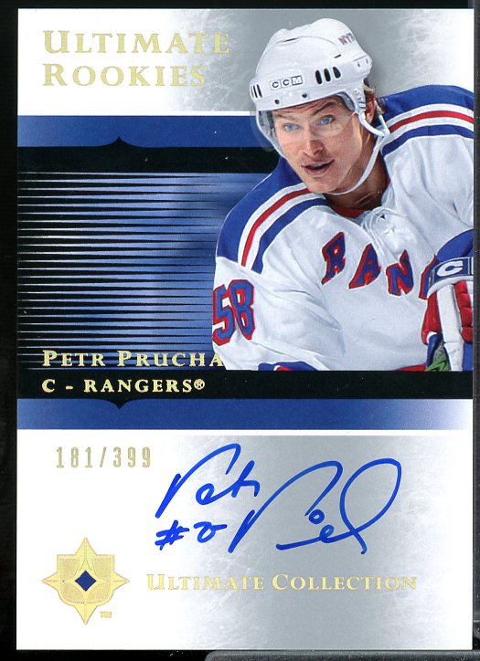 Petr Prucha AU Rookie Card 2005-06 Ultimate Collection #125  Image 1