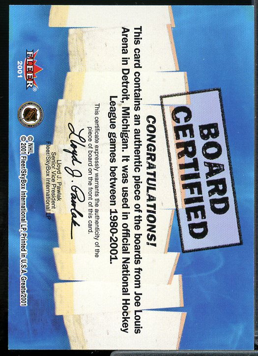 Cam Neely Card 2001-02 Greats of the Game Board Certified #4  Image 2
