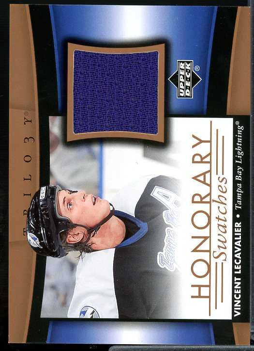 Vincent Lecavalier Card 2005-06 Upper Deck Trilogy Honorary Swatches #HSVL  Image 1