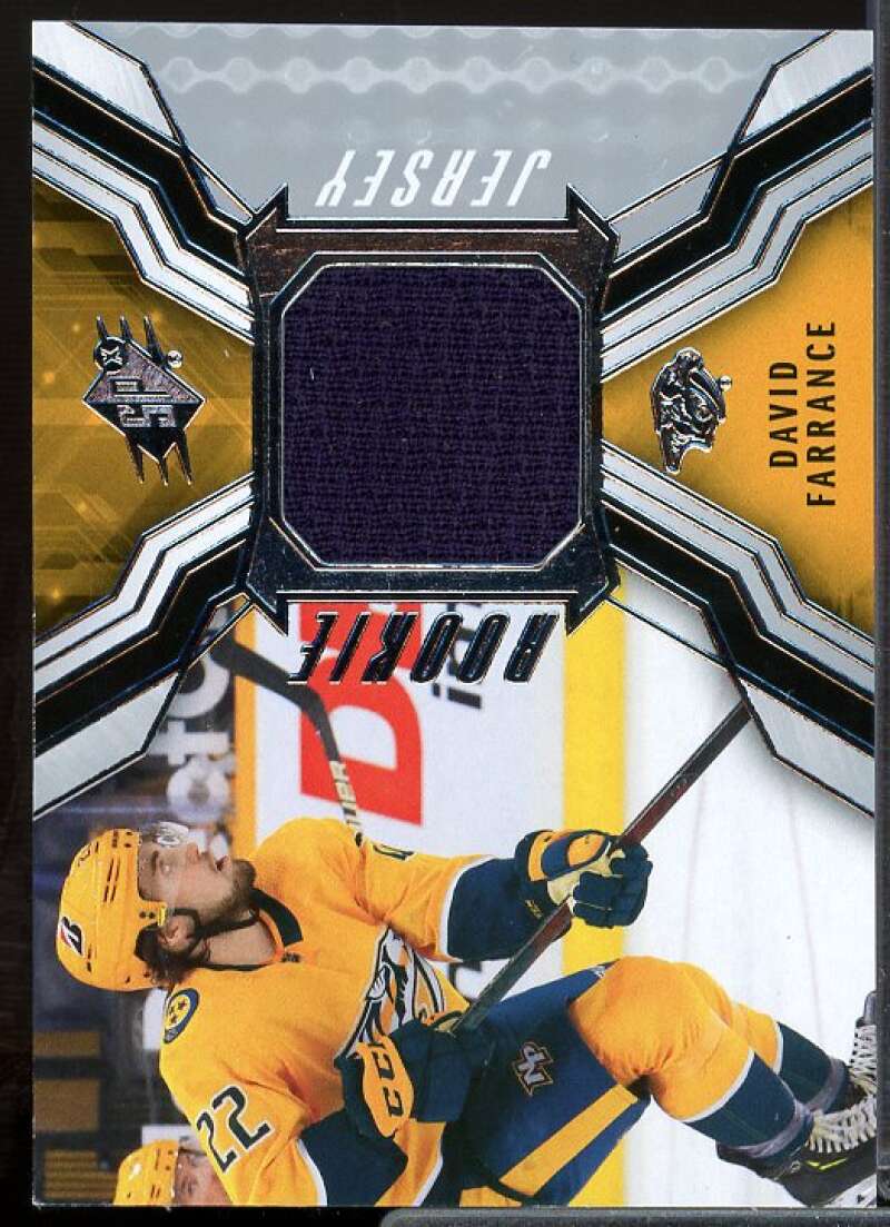 David Farrance Rookie Card 2021-22 SPx Rookie Jerseys #RJDF  Image 1