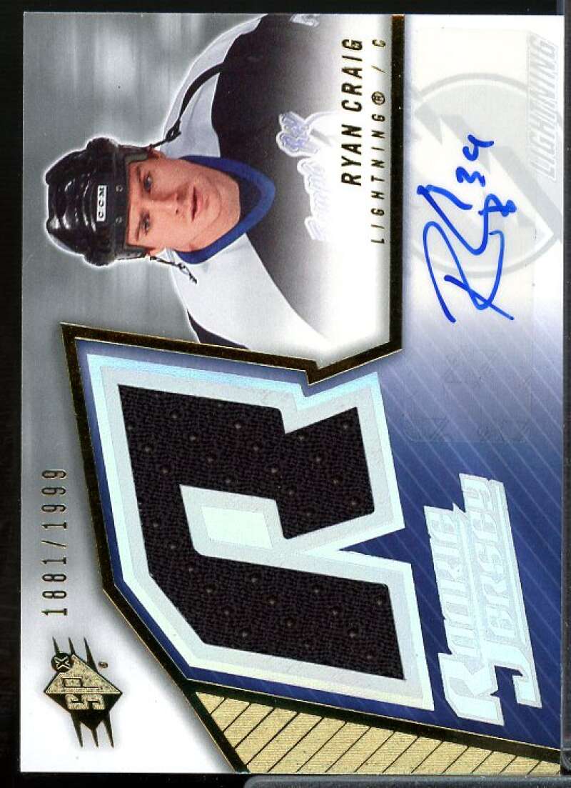 Ryan Craig JSY AU Rookie Card 2005-06 SPx #241  Image 1