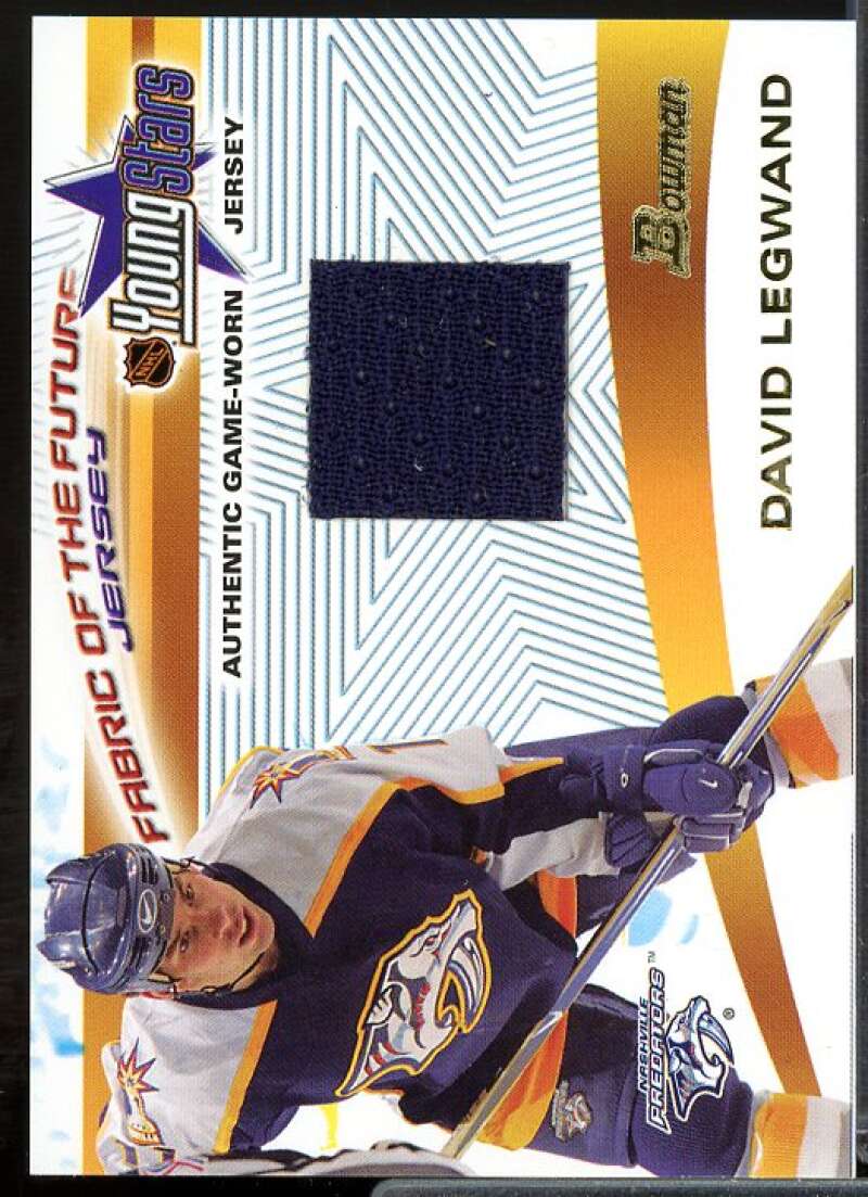 David Legwand J Rookie Card 2001-02 Bowman YoungStars Relics #JDL  Image 1