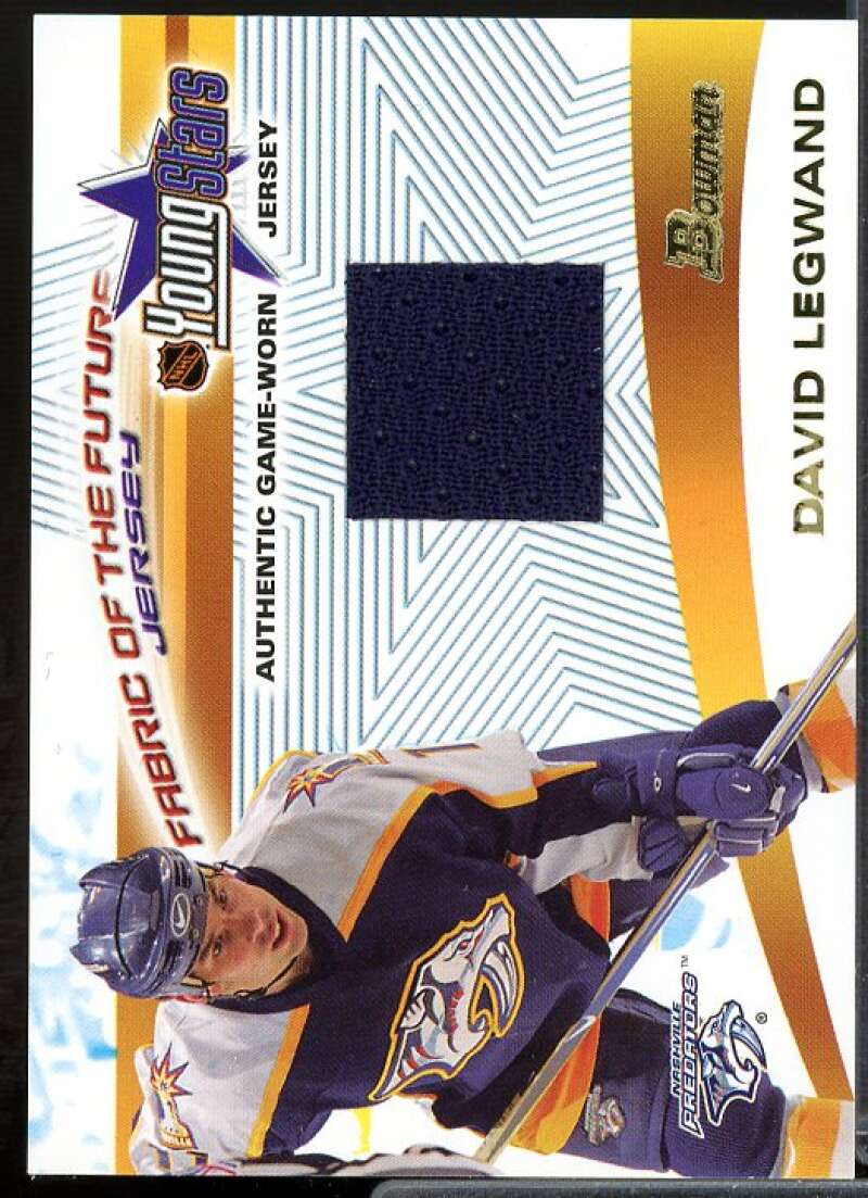 David Legwand J Rookie Card 2001-02 Bowman YoungStars Relics #JDL  Image 1