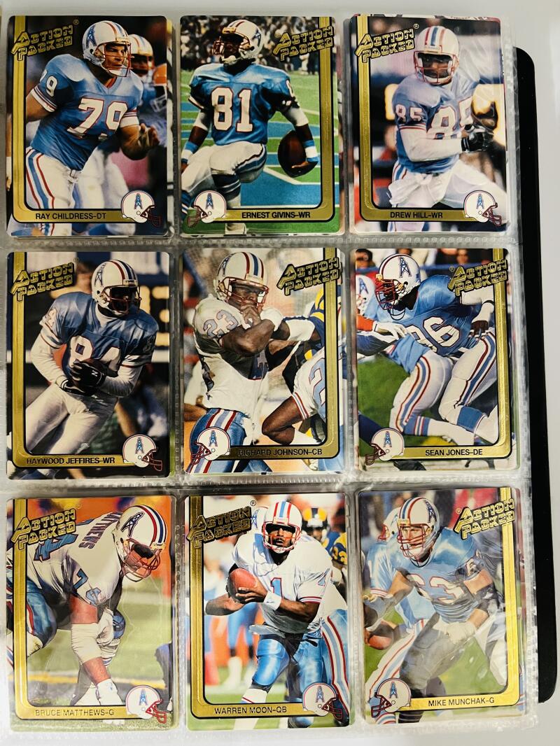 1991 Action Packed Football 1-280 Hand Collated Binder Set Image 4