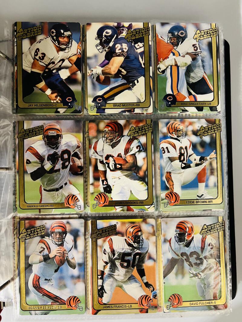 1991 Action Packed Football 1-280 Hand Collated Binder Set Image 5