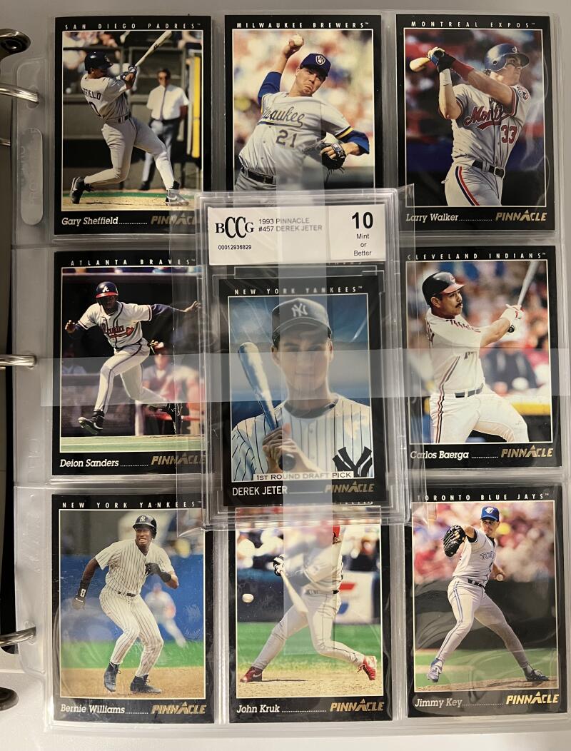 1993 Pinnacle Baseball Hand Collated Binder Set 1-620 Derek Jeter BCCG 10 Rookie Image 6