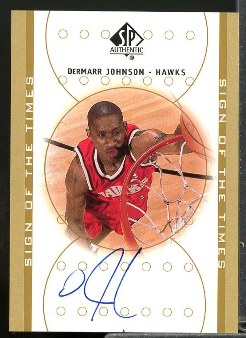 DerMarr Johnson Card 2000-01 SP Authentic Sign of the Times #DJ  Image 1