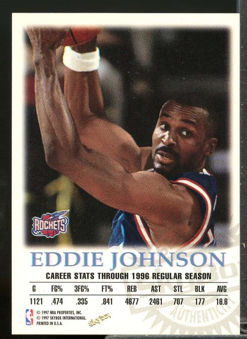 Eddie Johnson Card 1997-98 SkyBox Premium Autographics #56  Image 2