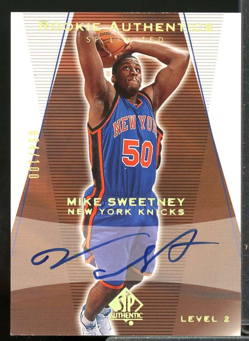 Mike Sweetney AU Rookie Card 2003-04 SP Authentic Limited #161  Image 1