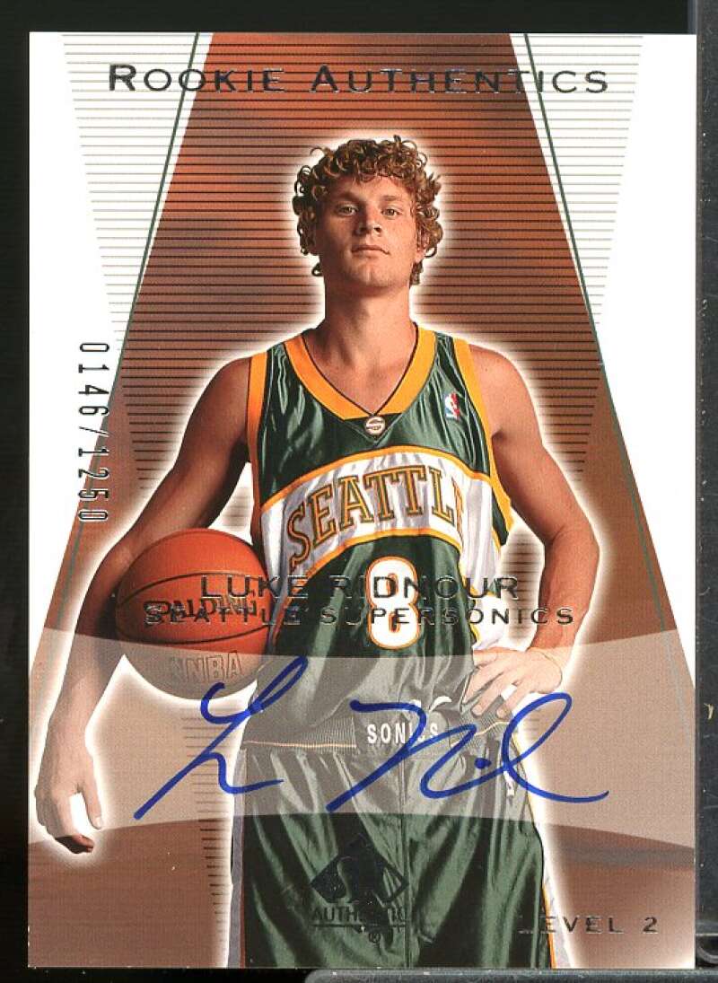 Luke Ridnour AU Rookie Card 2003-04 SP Authentic #158  Image 1