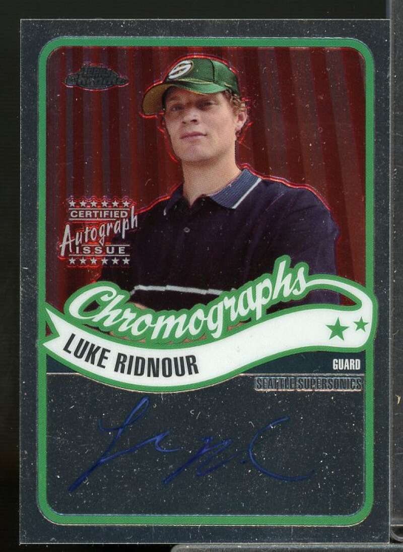 Luke Ridnour A Rookie Card 2003-04 Topps Chrome Autographs #CALR  Image 1