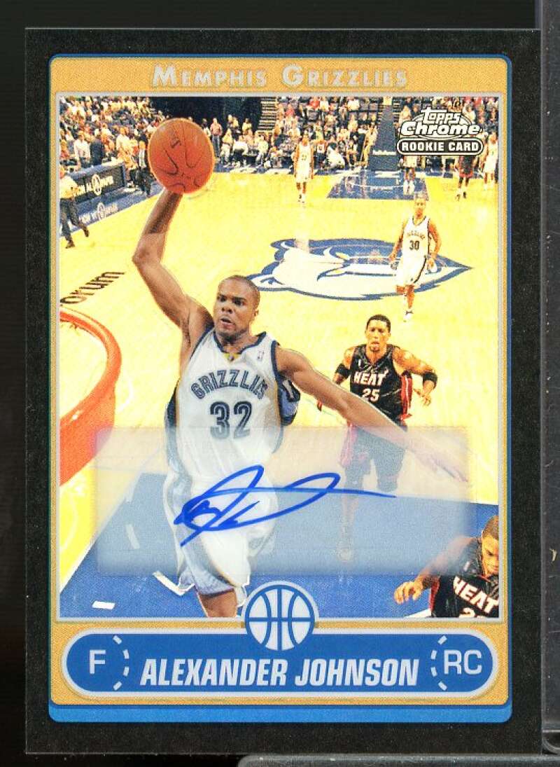 Alexander Johnson F Card 2006-07 Topps Chrome Autographs Refractors Black #205  Image 1