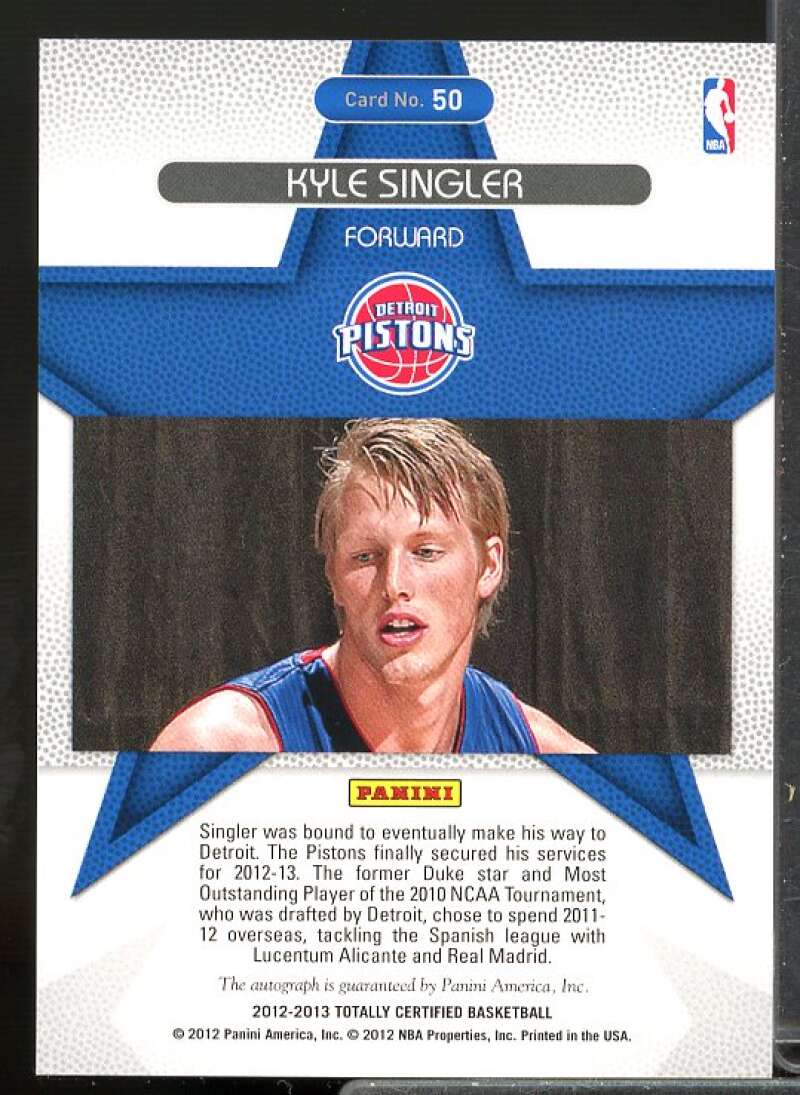 Kyle Singler Rookie 2012-13 Totally Certified Rookie Roll Call Autographs #50  Image 2