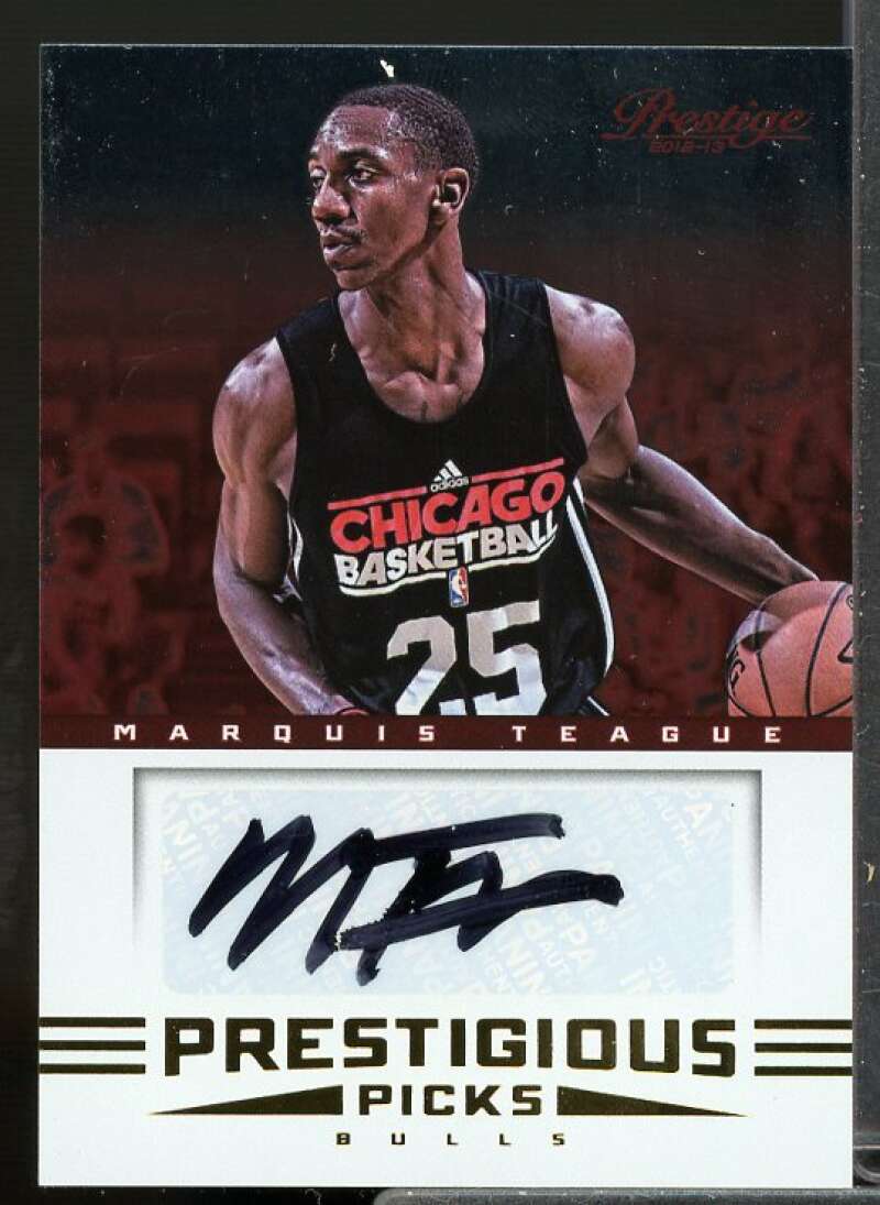 Marquis Teague Rookie Card 2012-13 Prestige Prestigious Picks Signatures #73  Image 1
