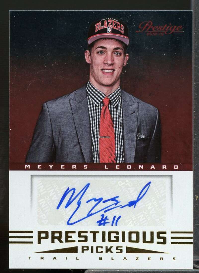 Meyers Leonard Rookie Card 2012-13 Prestige Prestigious Picks Signatures #55  Image 1