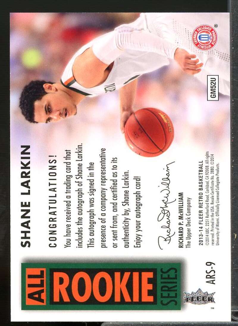 Shane Larkin E Rookie Card 2013-14 Fleer Retro Autographs #43  Image 2