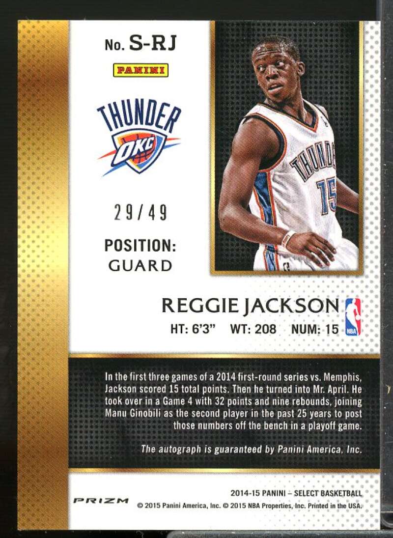Reggie Jackson Card 2014-15 Select Signatures Prizms Copper #9  Image 2