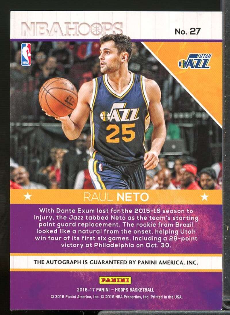 Raul Neto Card 2016-17 Hoops Hot Signatures #27  Image 2