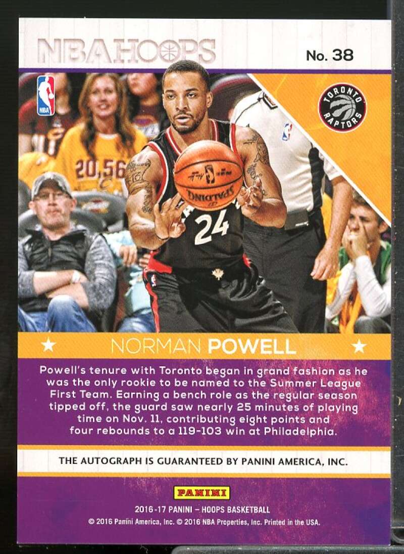 Norman Powell Card 2016-17 Hoops Hot Signatures #38  Image 2