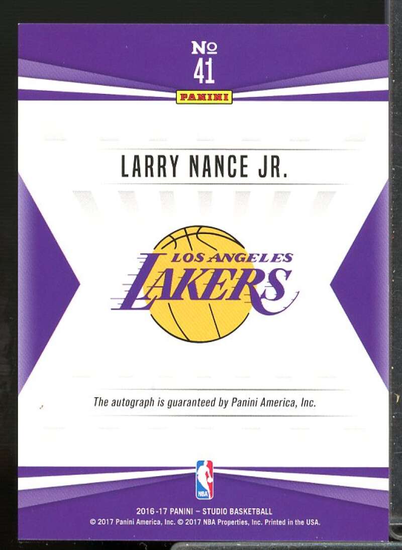 Larry Nance Jr. Card 2016-17 Studio Signatures #41  Image 2