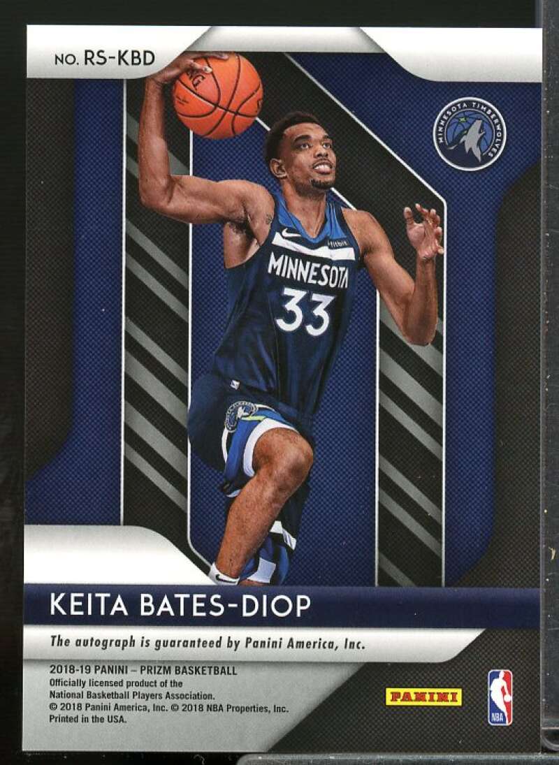 Keita Bates-Diop Rookie Card 2018-19 Panini Prizm Rookie Signatures #35  Image 2