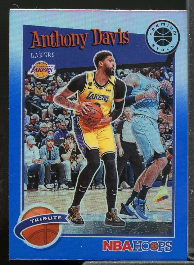 Anthony Davis Card 2019-20 Hoops Premium Stock Prizms Blue #294  Image 1