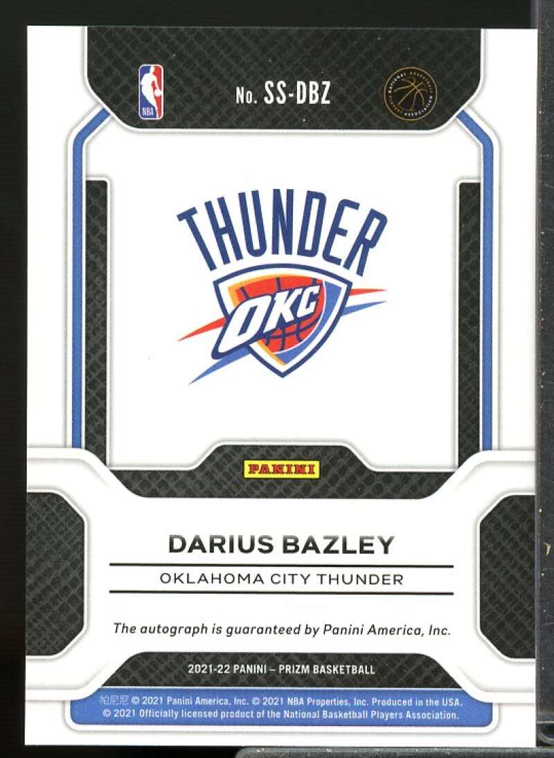 Darius Bazley Card 2021-22 Panini Prizm Sensational Signatures #1  Image 2