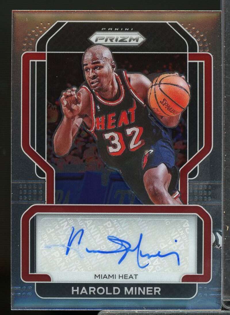 Harold Miner Card 2021-22 Panini Prizm Signatures #49  Image 1