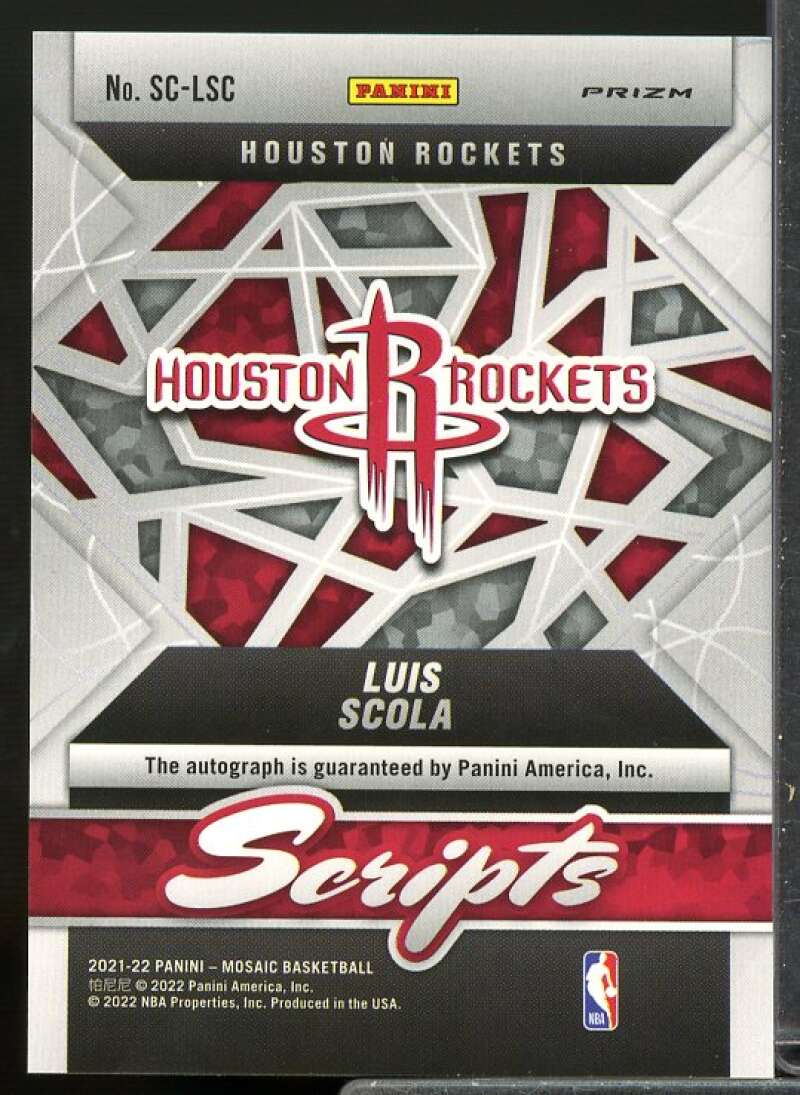 Luis Scola Card 2021-22 Panini Mosaic Scripts #41  Image 2