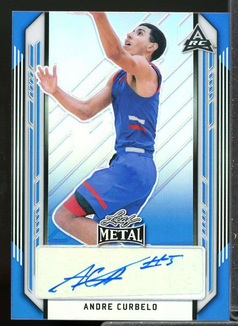 Andre Curbelo Rookie Card 2021-22 Leaf Metal Blue #BAAC1  Image 1