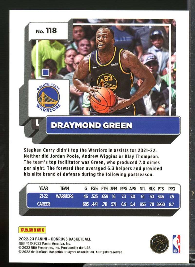 Draymond Green Card 2022-23 Donruss Holo Pink Laser #118  Image 2