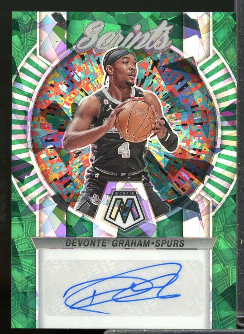 Devonte' Graham Card 2022-23 Panini Mosaic Scripts Green Ice #34  Image 1