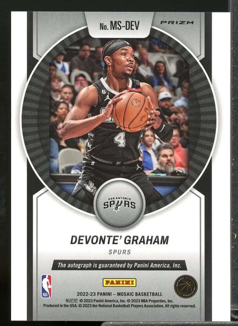 Devonte' Graham Card 2022-23 Panini Mosaic Scripts Green Ice #34  Image 2
