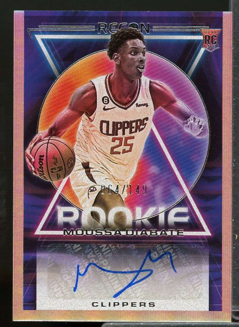 Moussa Diabate Rookie Card 2022-23 Panini Recon Rookie Recon Signatures #22  Image 1