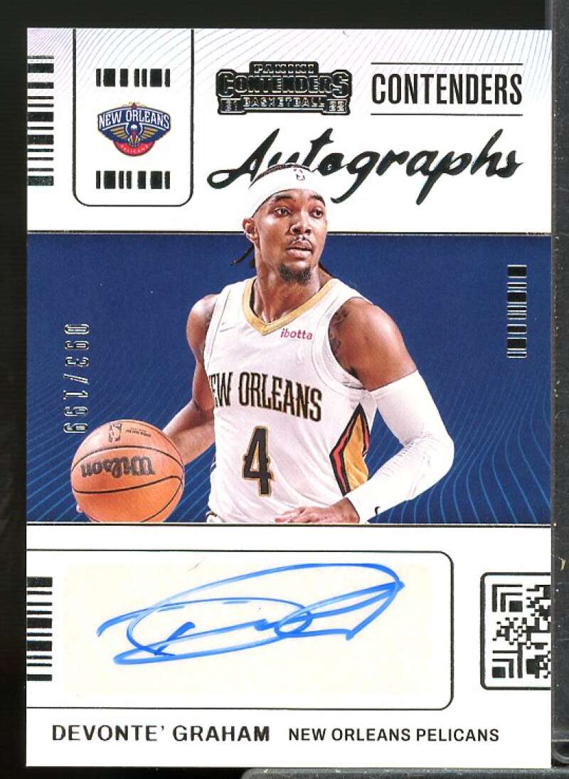 Devonte' Graham Card 2021-22 Panini Contenders Autographs #24  Image 1