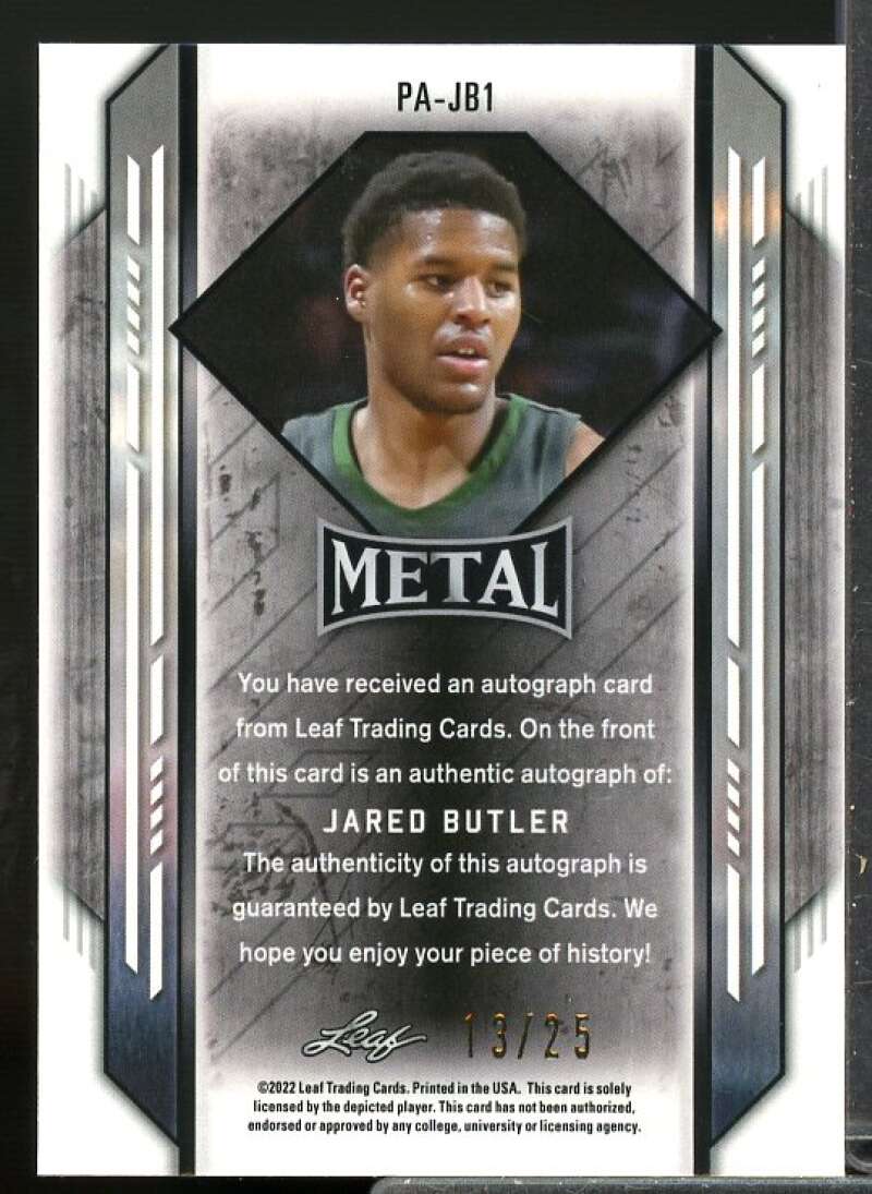 Jared Butler Rookie Card 2021-22 Leaf Metal Portrait Pink #PAJB1  Image 2