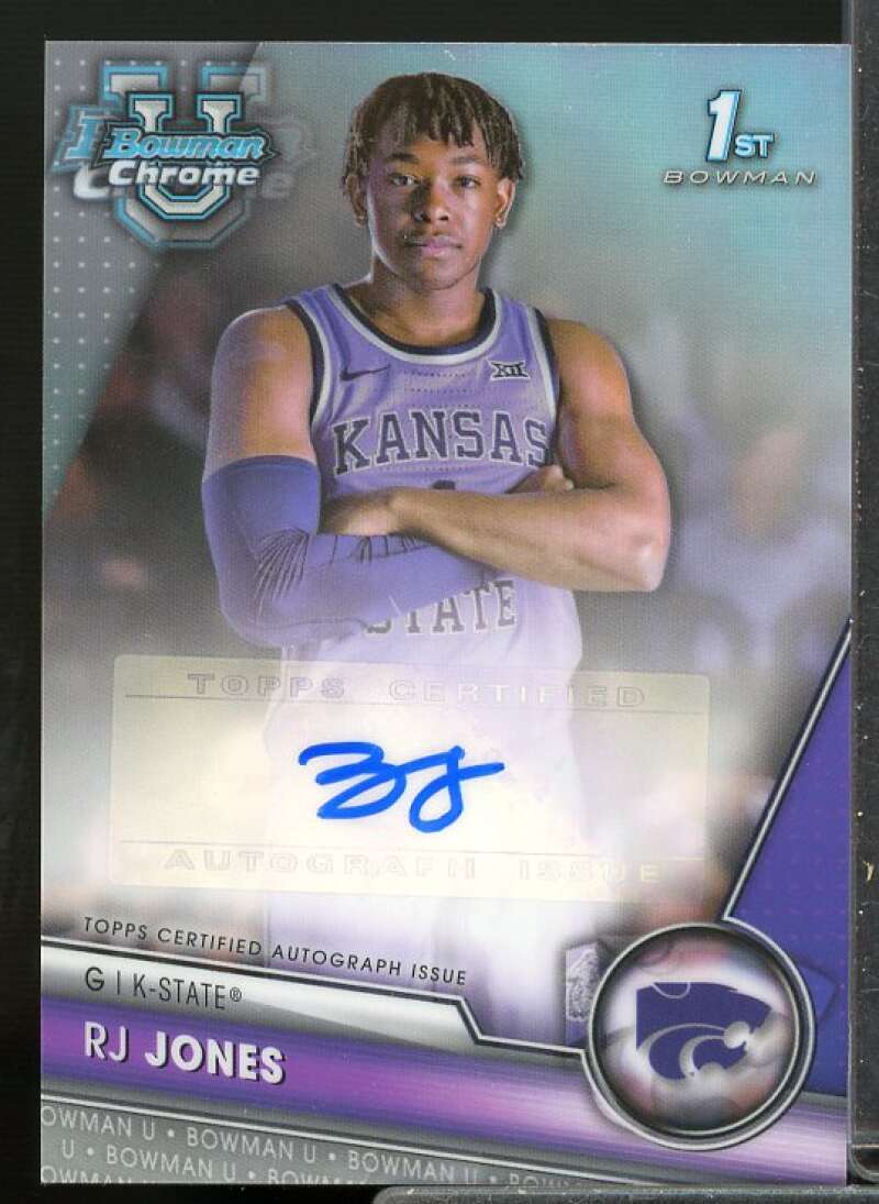 RJ Jones 2023-24 Bowman Chrome University Prospect Autograph Refractors #BCPARJ  Image 1