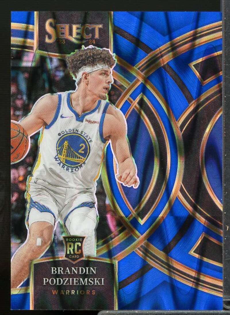 Brandin Podziemski Rookie Card 2023-24 Select Prizms Blue Tectonic #104  Image 1