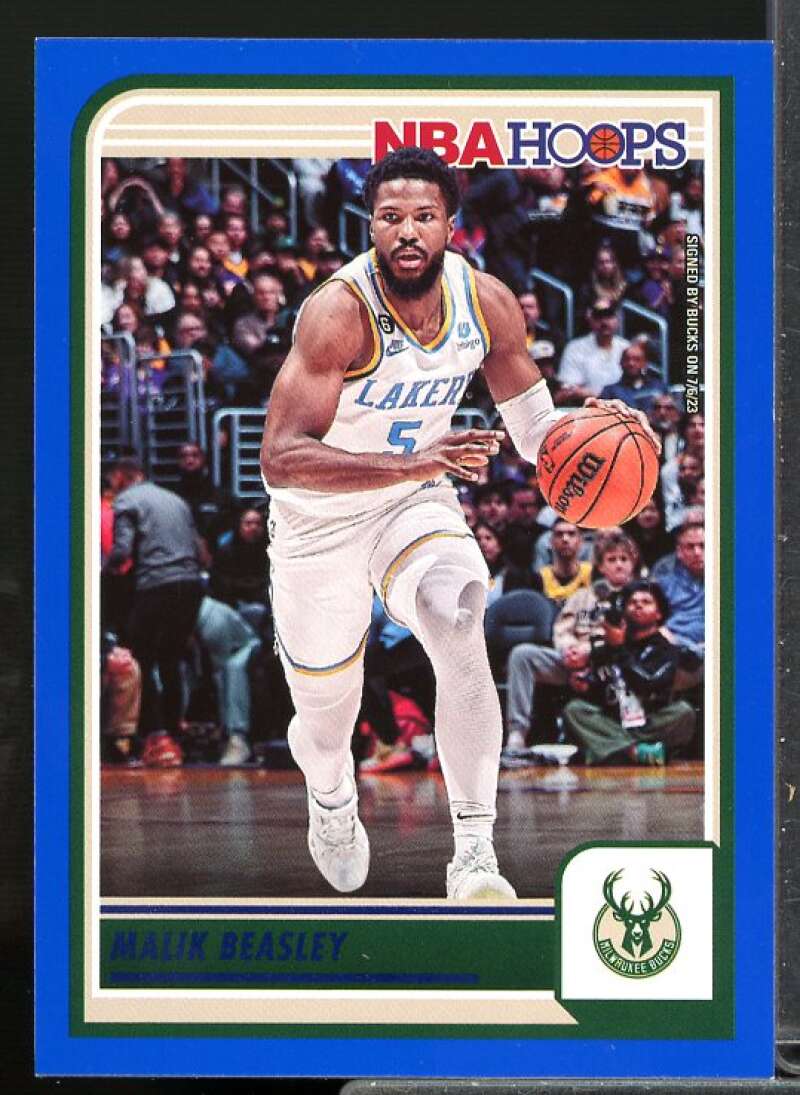 Malik Beasley / Jose alvarado back Card 2023-24 Hoops Blue #208  Image 1