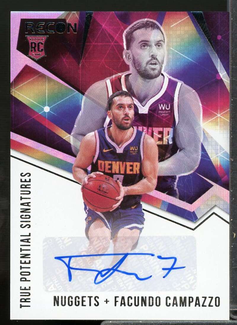Facundo Campazzo Rookie Card 2020-21 Panini Recon True Potential Signatures #26  Image 1