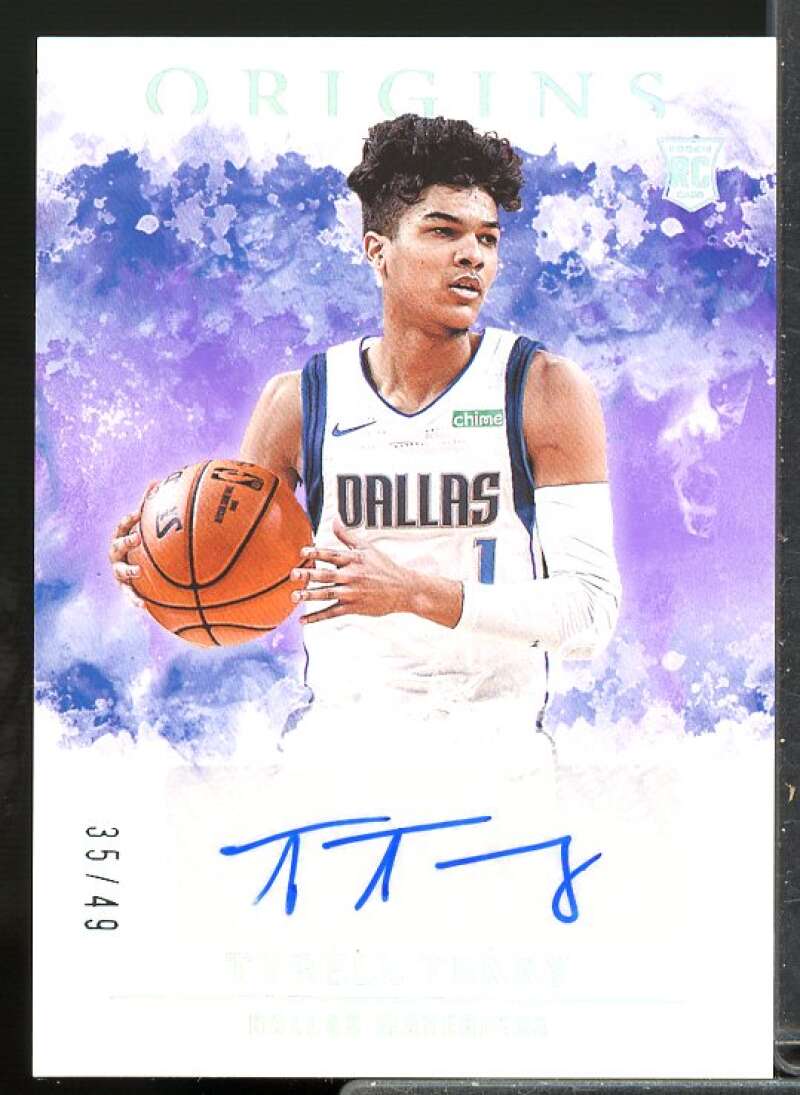 Tyrell Terry Rookie Card 2020-21 Panini Origins Rookie Autographs Purple #31  Image 1