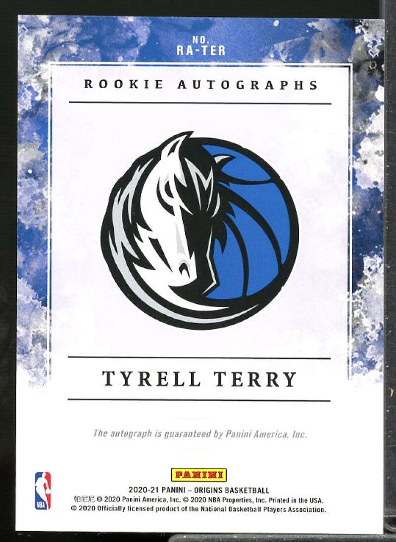 Tyrell Terry Rookie Card 2020-21 Panini Origins Rookie Autographs Purple #31  Image 2