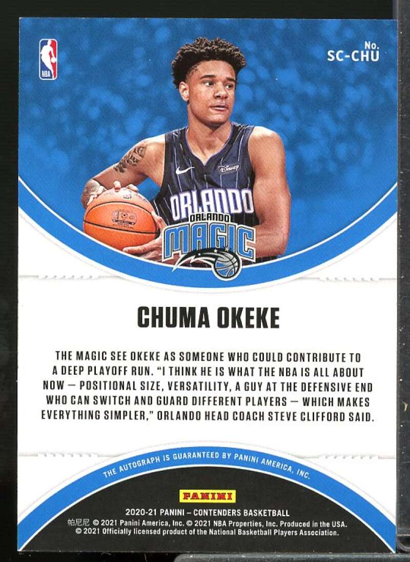 Chuma Okeke Card 2020-21 Panini Contenders Sophomore Contenders Autographs #1  Image 2