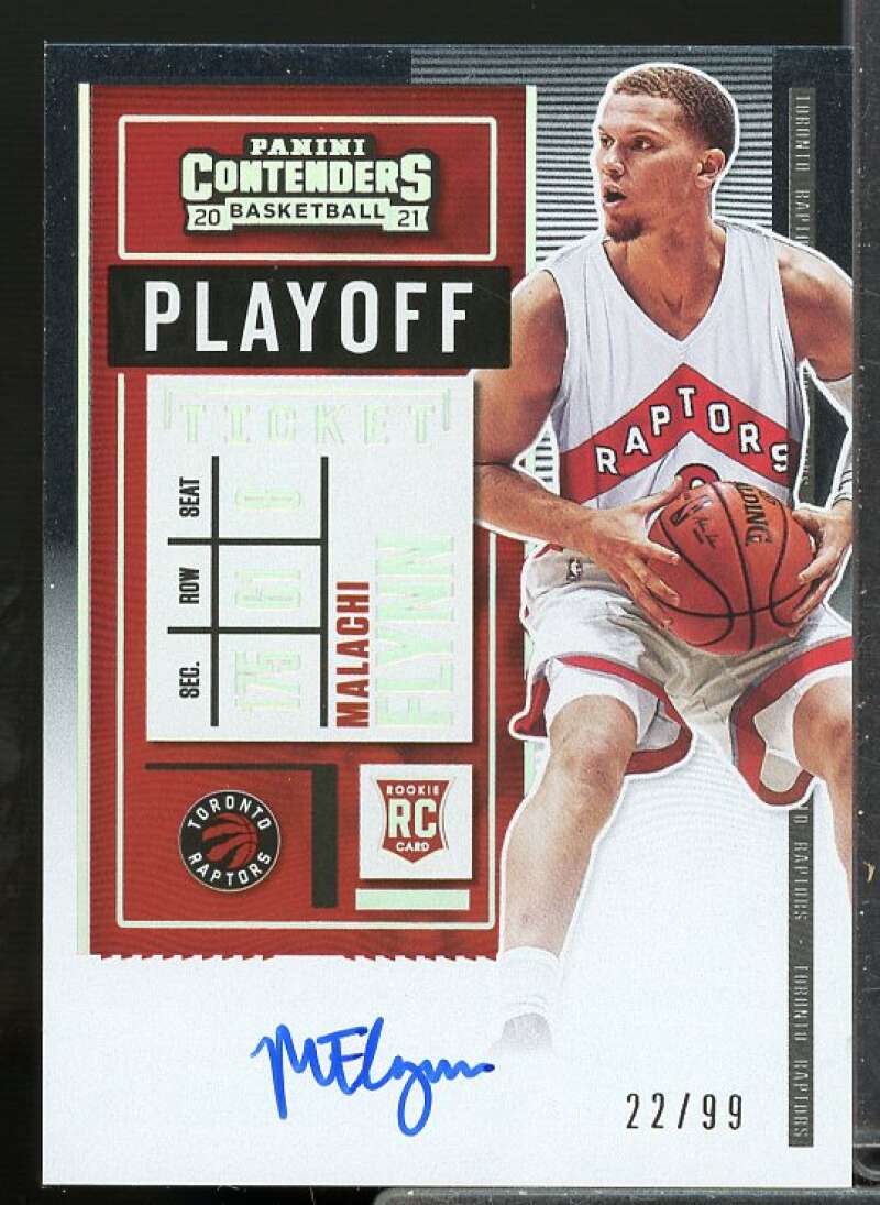 Malachi Flynn AU Rookie Card 2020-21 Panini Contenders Playoff Ticket #106  Image 1