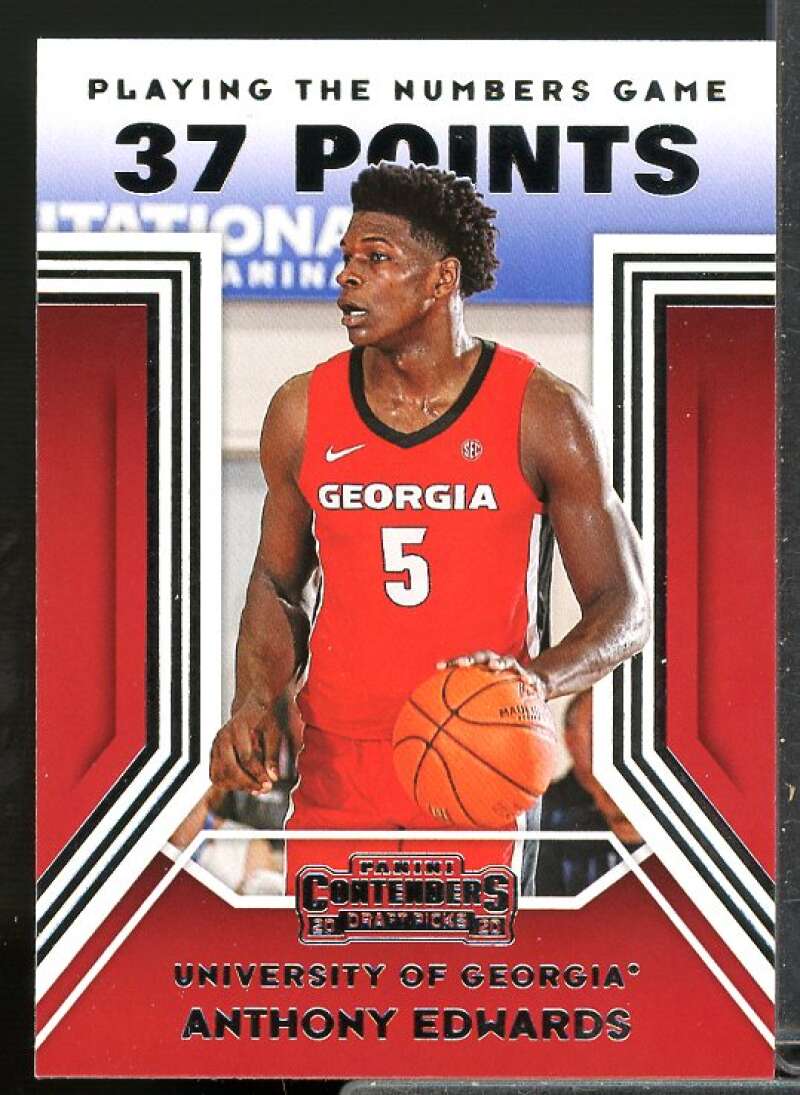 Anthony Edwards Card 2020-21 Contenders Draft Picks Playing the Numbers Game #2  Image 1