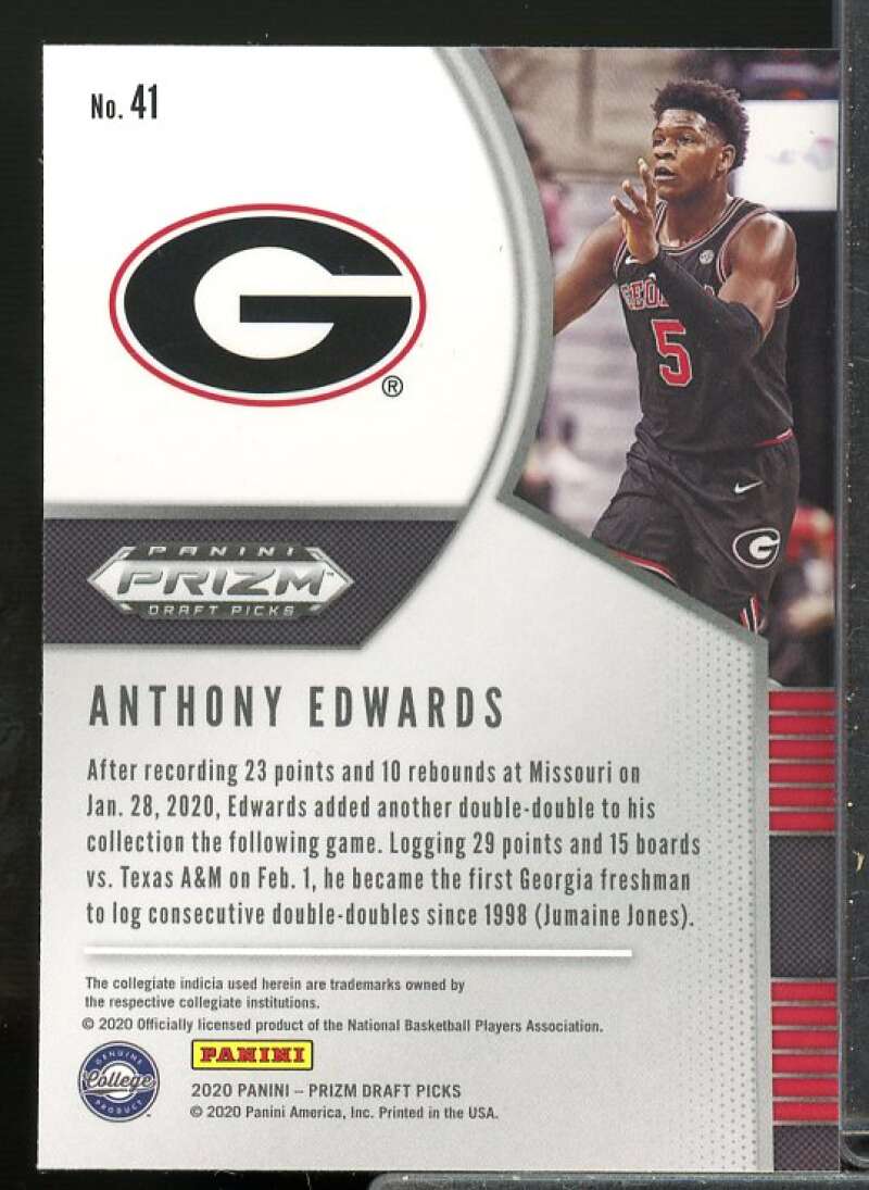 Anthony Edwards Rookie Card 2020-21 Panini Prizm Draft Picks #1  Image 2
